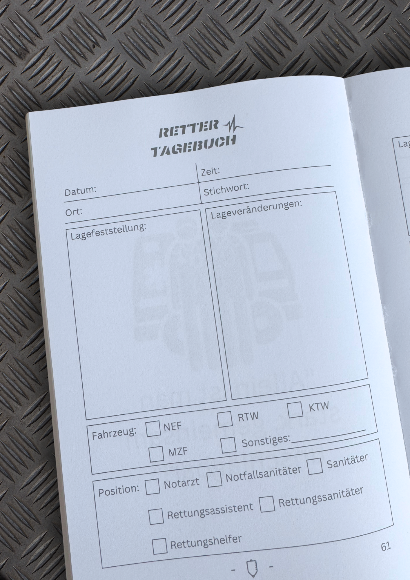 Retter Tagebuch: Rettungsdienst Rettertagebuch