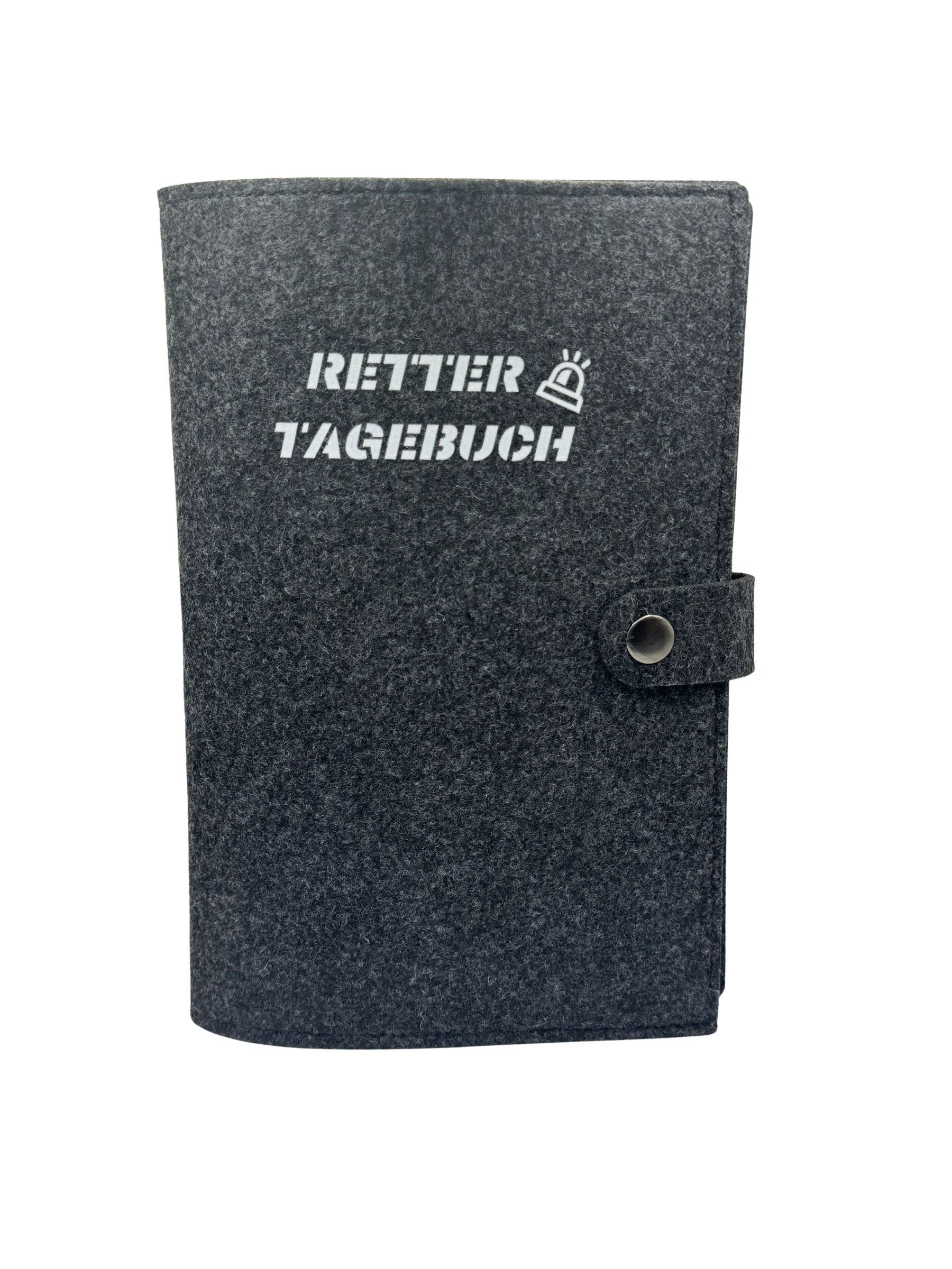 Handgefertigte Buchhülle Rettertagebuch